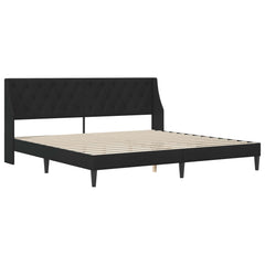 Bed Frame with Headboard 90 x 190 cm Velvet Black 70.9" x 78.7
