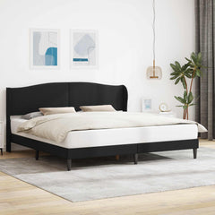 Bed Frame with Headboard 90 x 190 cm Faux Leather Black 70.9" x 78.7