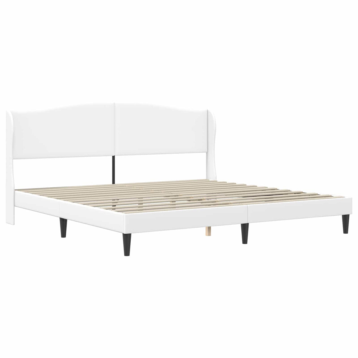 Bed Frame Faux Leather White