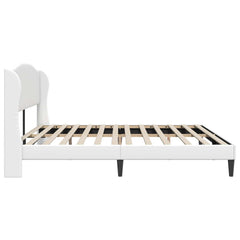 Bed Frame with Headboard 90 x 190 cm Faux Leather White 70.9" x 78.7