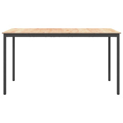 vidaXL Bar Table 200 x 100 x 105 cm Solid Pine Wood Natural 5