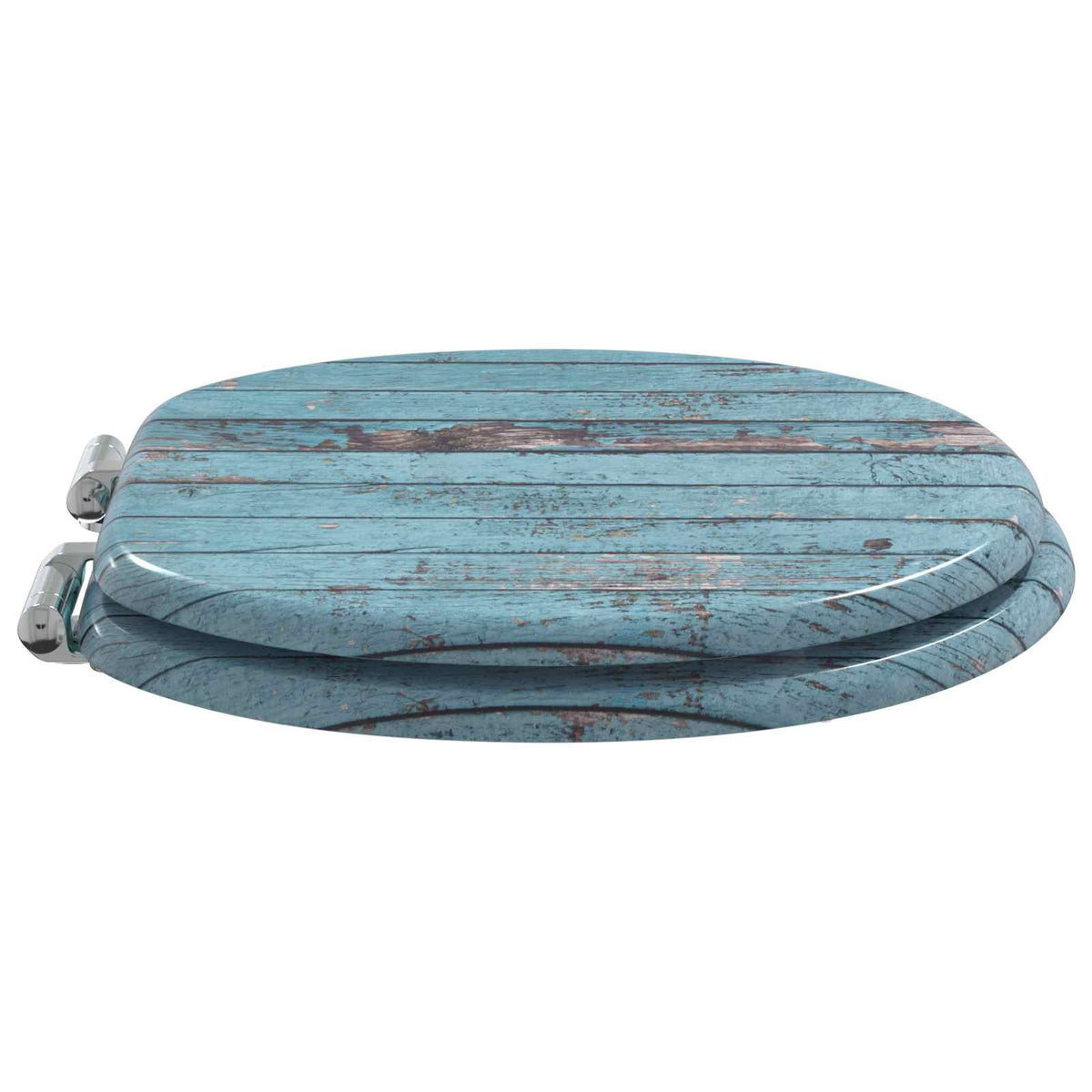 vidaXL Toilet Seat 2 pcs Blue 44 x 38 cm Engineered Wood 4