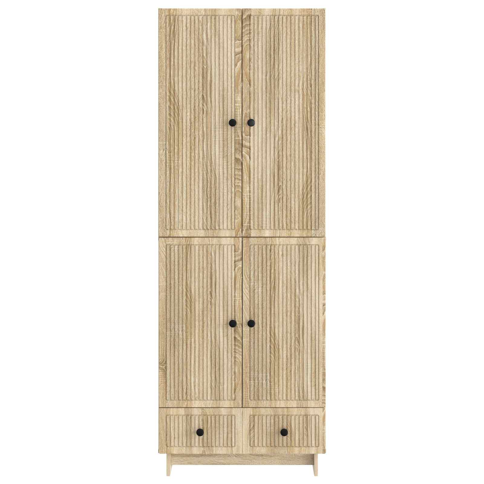 vidaXL Cabinet Set 2 pcs Sonoma Oak 66 x 34.5 x 95 cm Engineered Wood 4