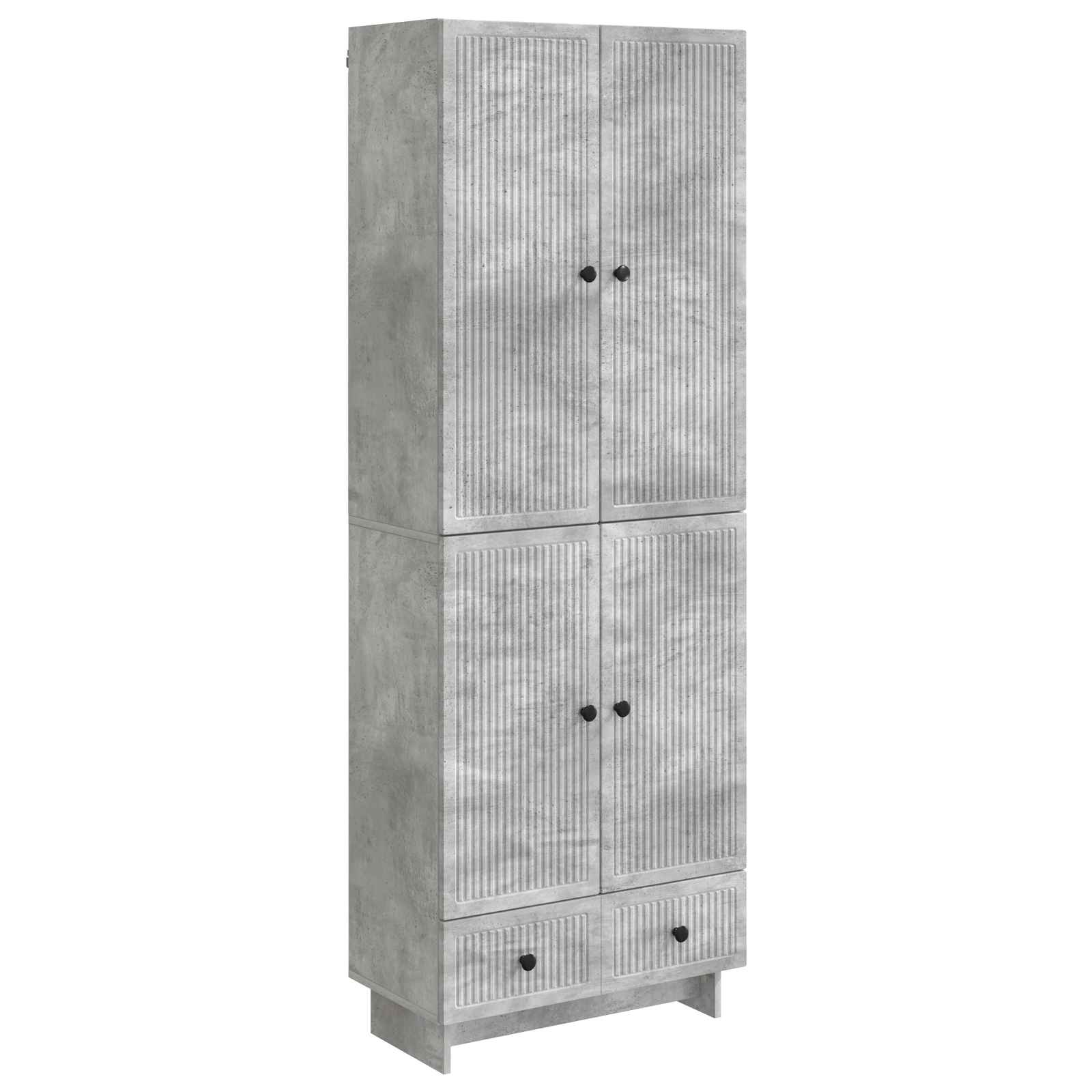 vidaXL Cabinet Set 2 pcs Concrete Grey 66 x 34.5 x 95 cm 2