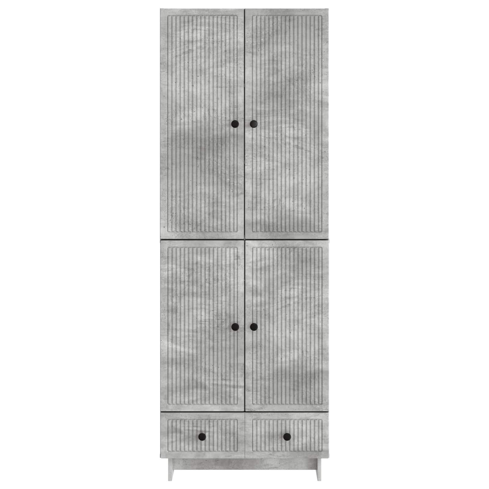 vidaXL Cabinet Set 2 pcs Concrete Grey 66 x 34.5 x 95 cm 5