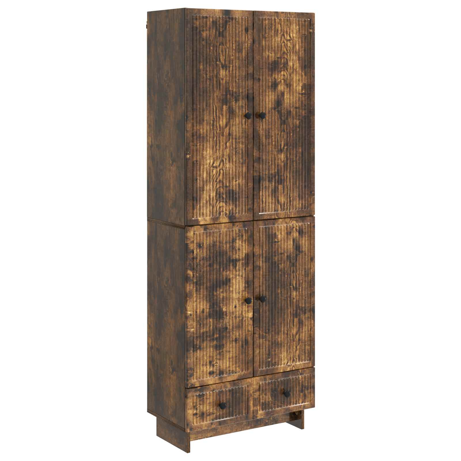 vidaXL Cabinet Set 2 pcs Smoked Oak 66 x 34.5 x 95 cm Engineered Wood 2