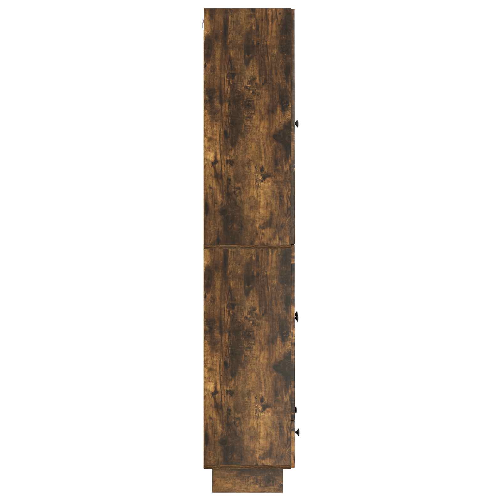 vidaXL Cabinet Set 2 pcs Smoked Oak 66 x 34.5 x 95 cm Engineered Wood 6