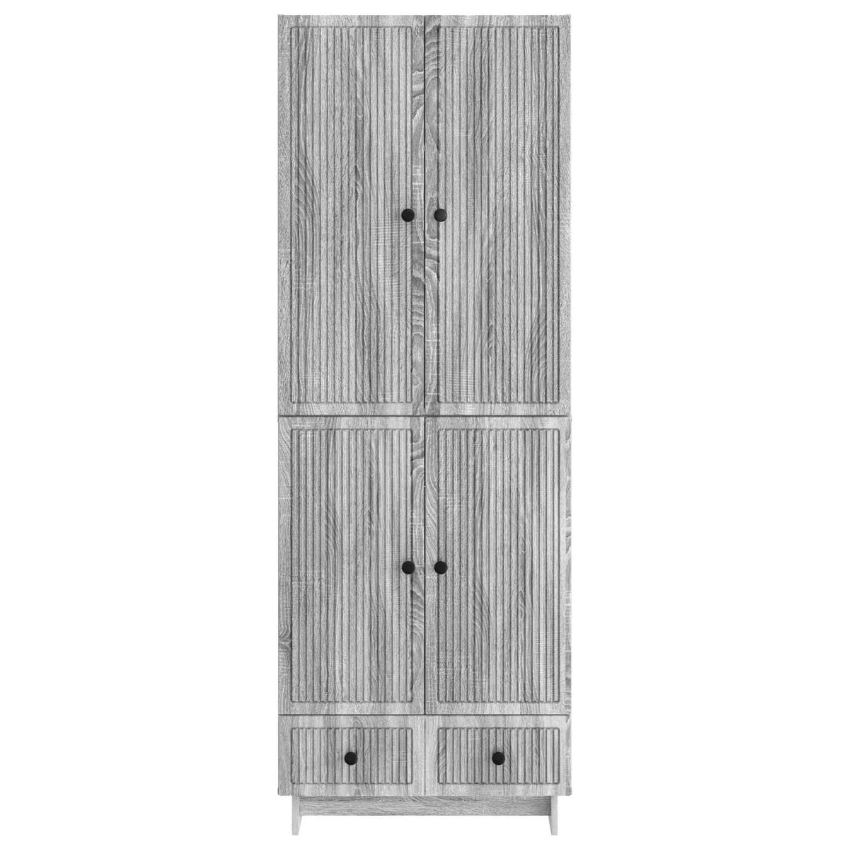 vidaXL Cabinet Set 2 pcs Grey Sonoma 66 x 34.5 x 95 cm Engineered Wood 5