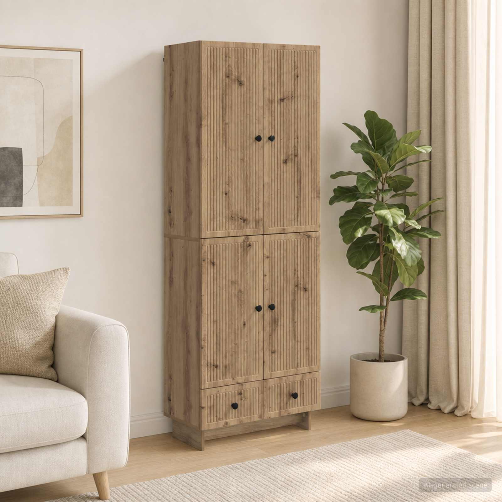 vidaXL Cabinet Set 2 pcs Artisan Oak Engineered Wood 1
