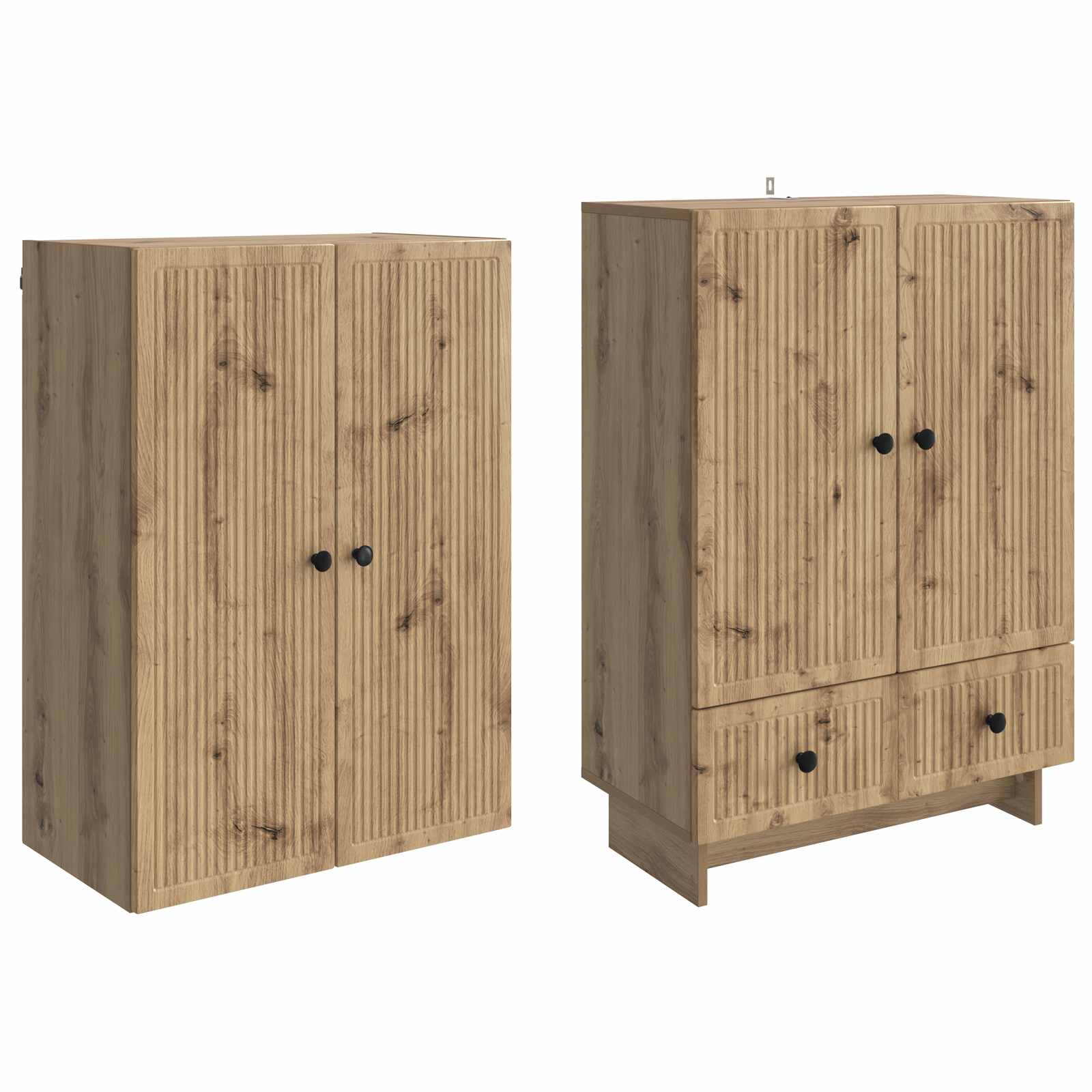 vidaXL Cabinet Set 2 pcs Artisan Oak Engineered Wood 4