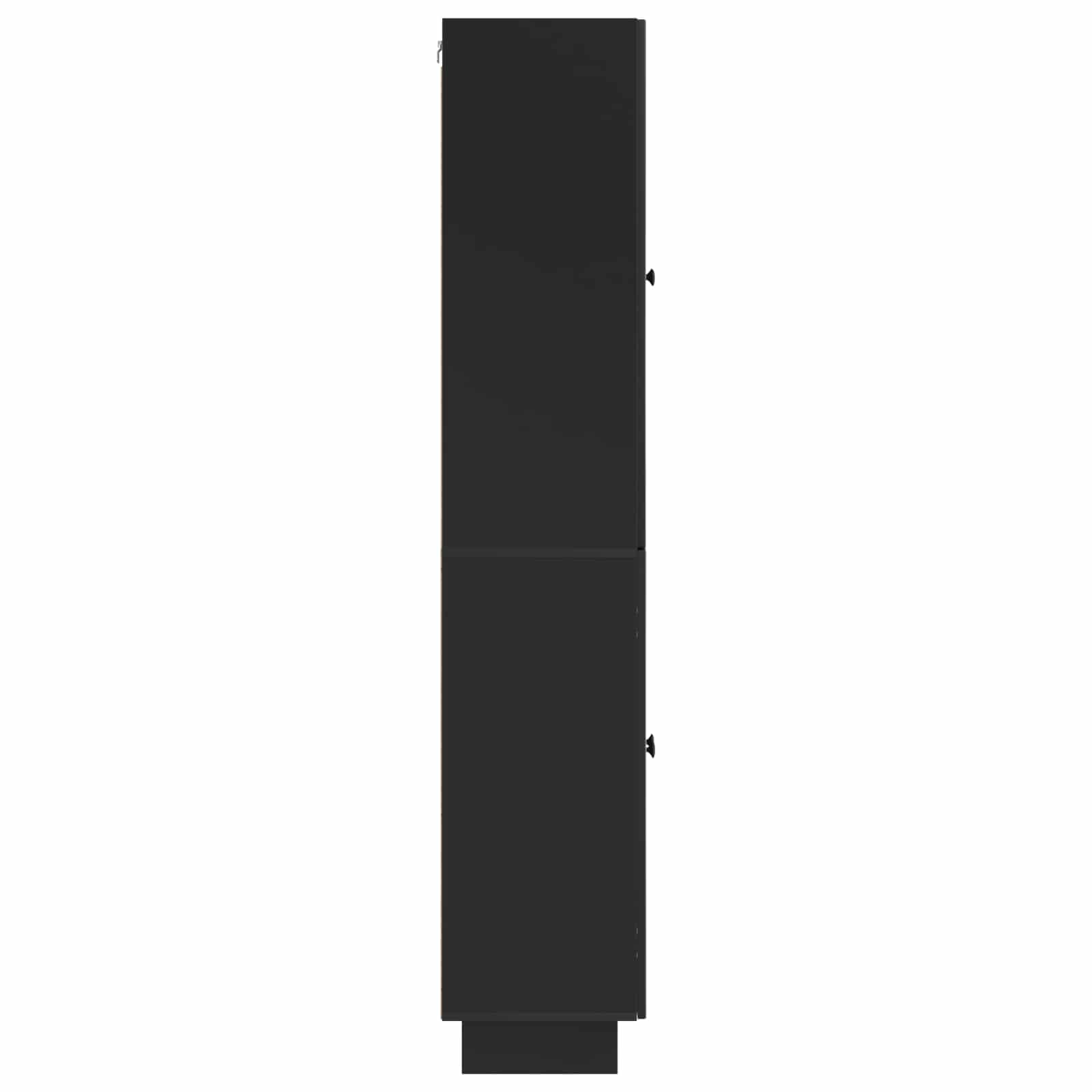 vidaXL Cabinet Set 2 pcs Black 66 x 34.5 x 90 cm Engineered Wood 6
