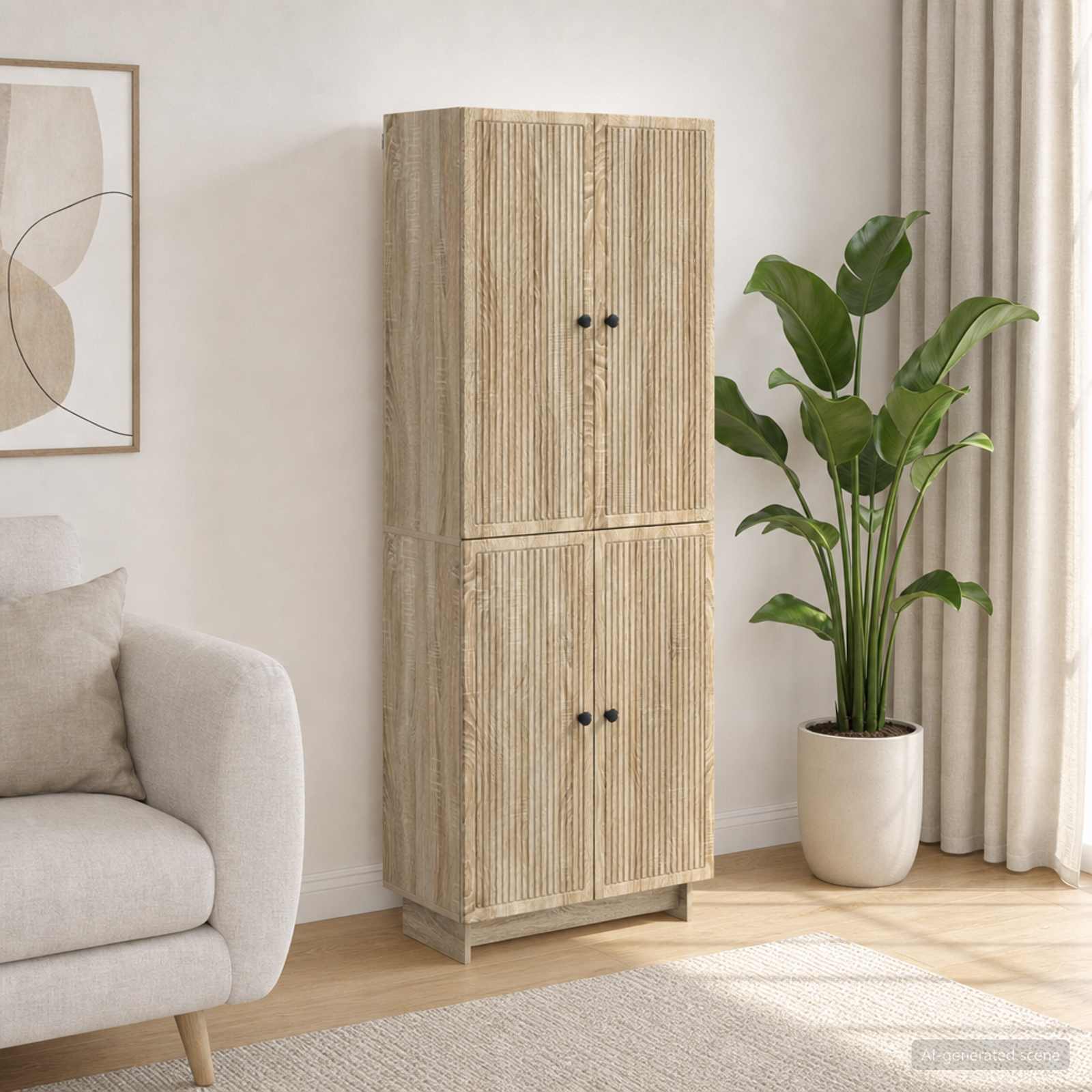 vidaXL Cabinet Set 2 pcs Sonoma Oak 66 x 34.5 x 90 cm Engineered Wood 1