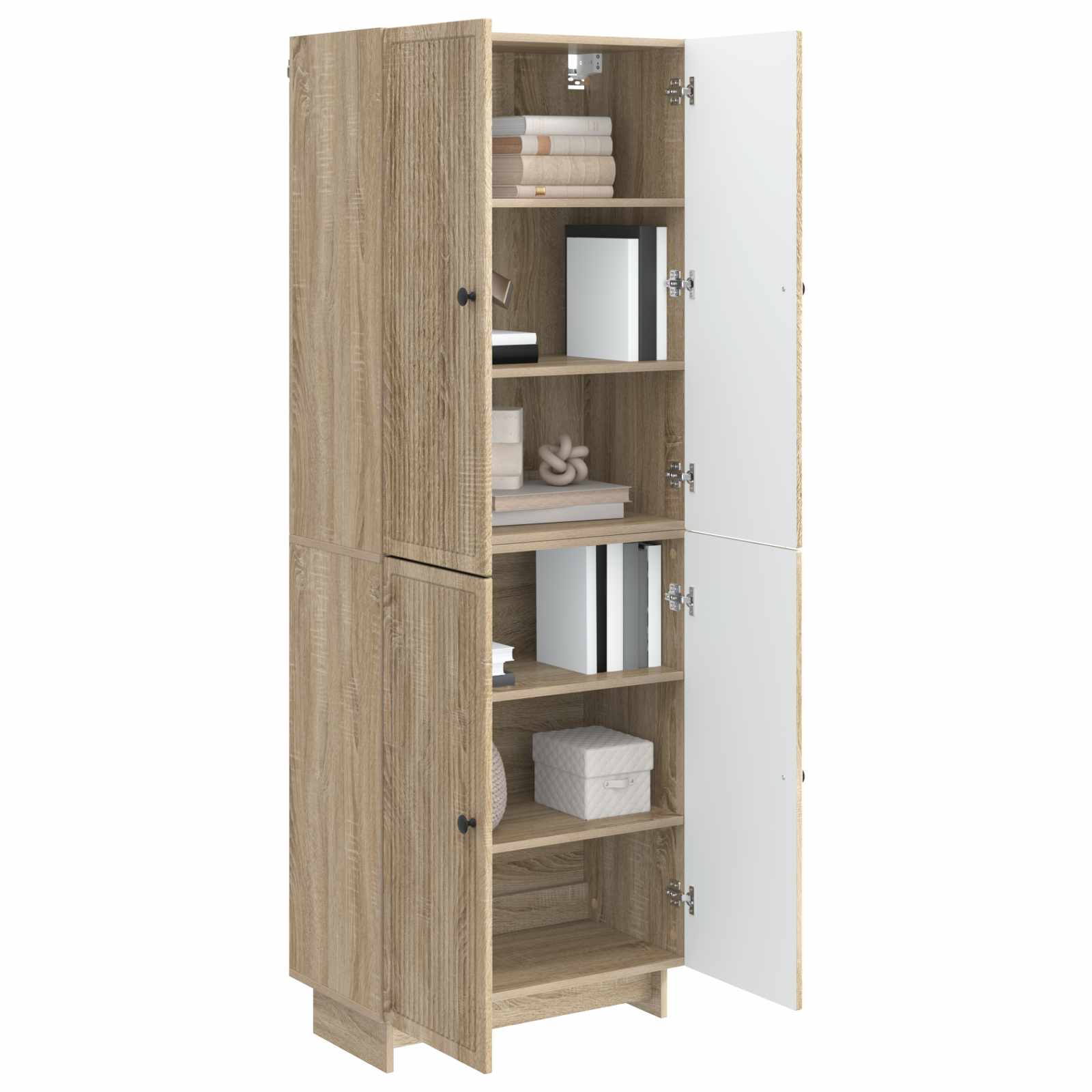 vidaXL Cabinet Set 2 pcs Sonoma Oak 66 x 34.5 x 90 cm Engineered Wood 3