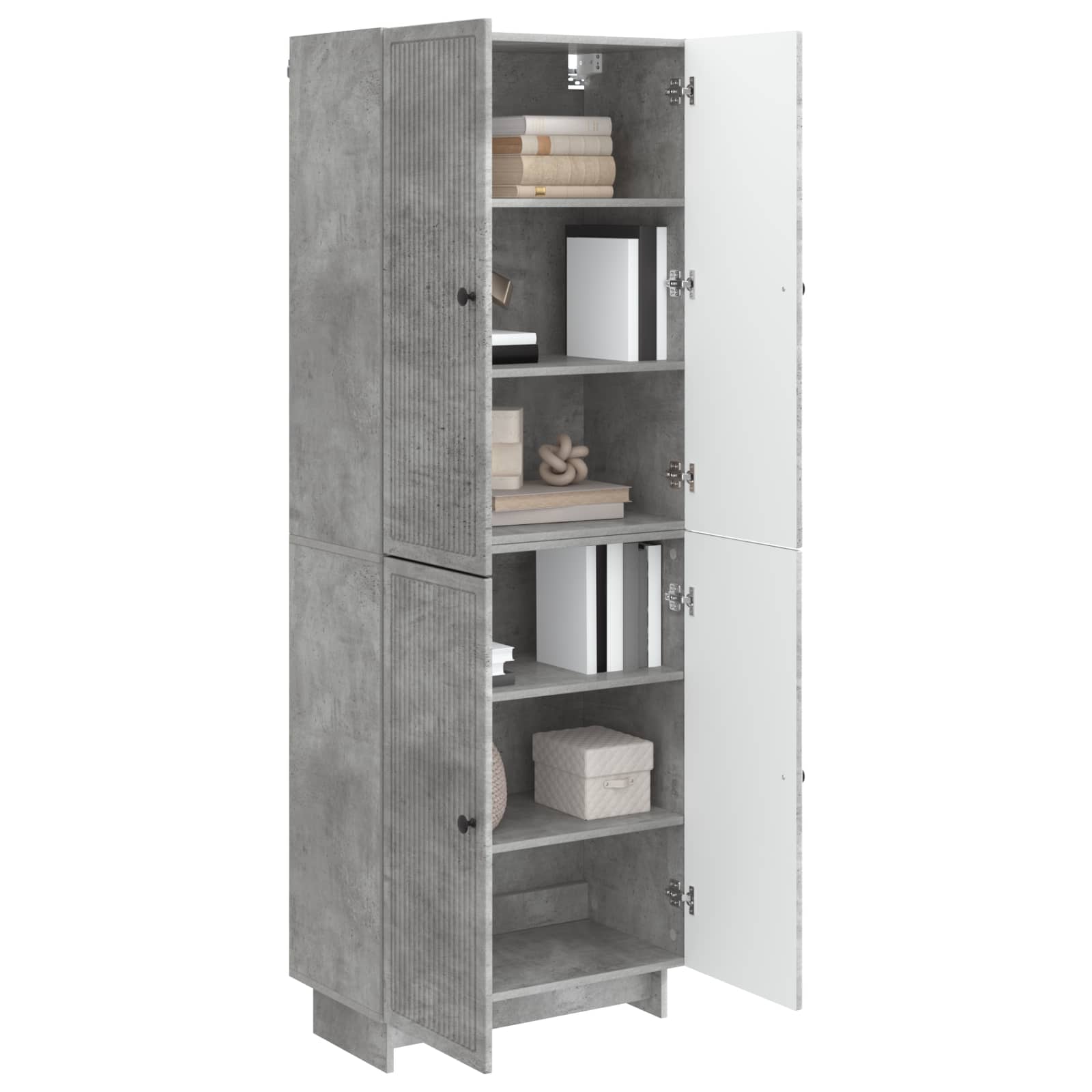 vidaXL Cabinet Set 2 pcs Concrete Grey 66 x 34.5 x 90 cm 3