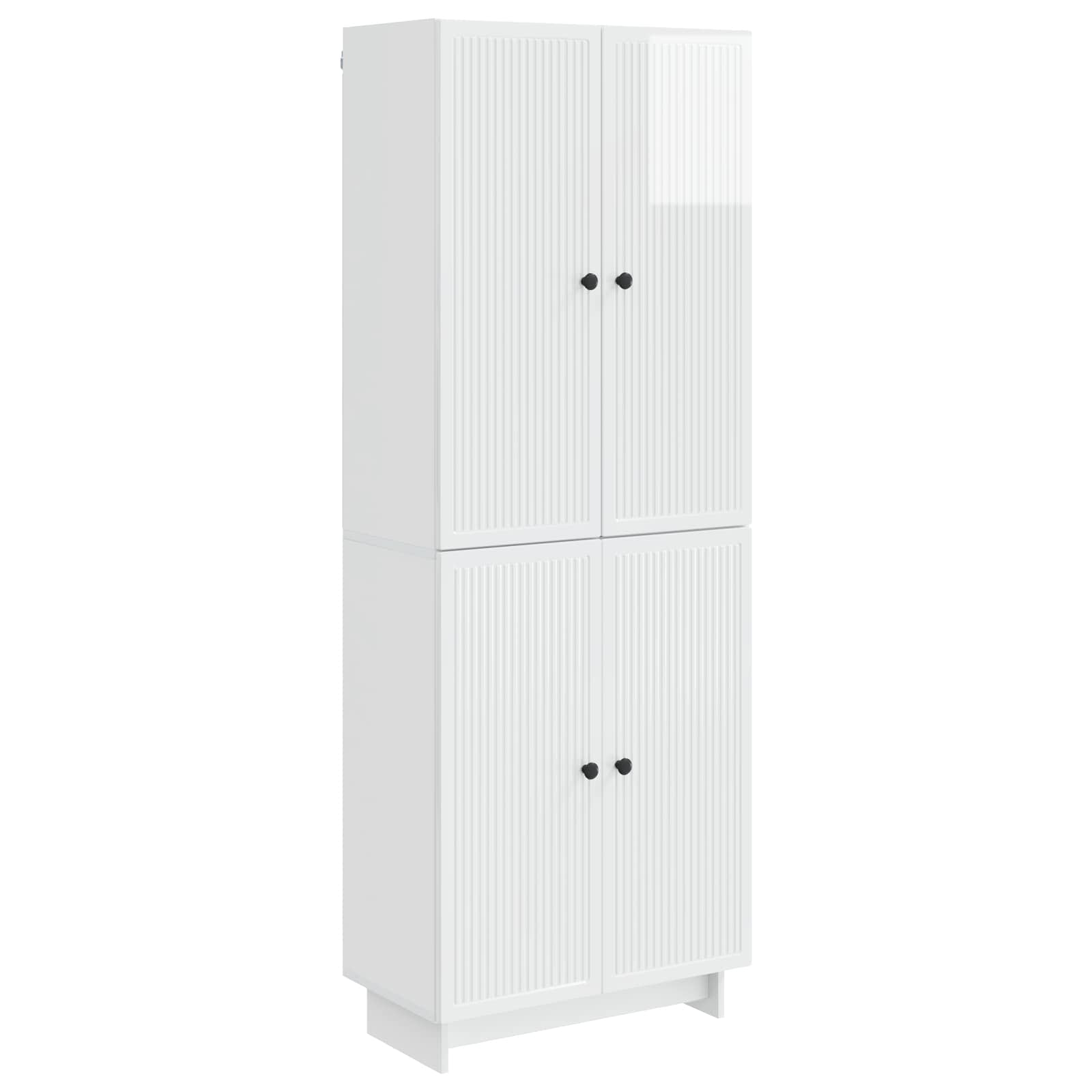 vidaXL Cabinet Set 2 pcs High Gloss White 66 x 34.5 x 90 cm 2