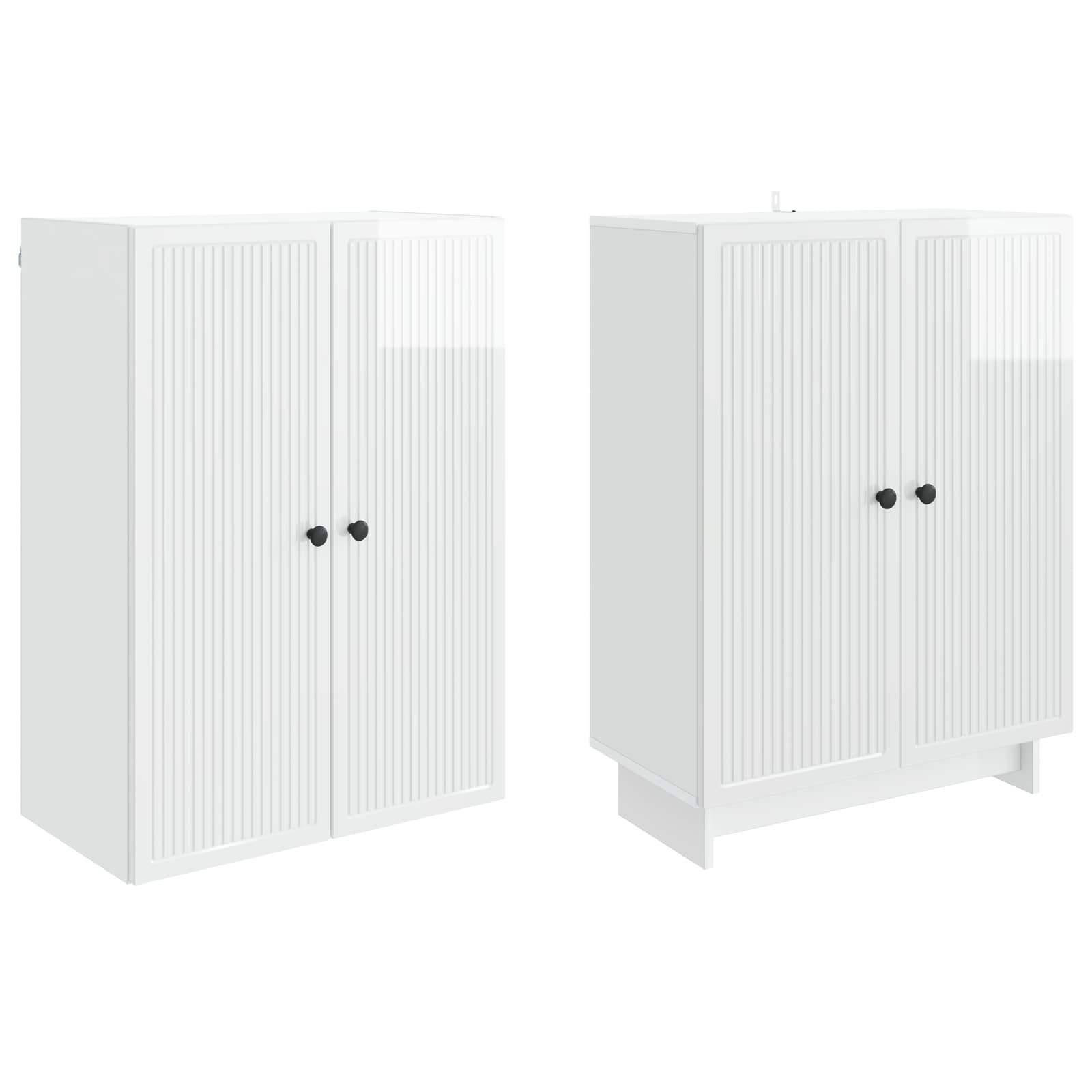 vidaXL Cabinet Set 2 pcs High Gloss White 66 x 34.5 x 90 cm 4