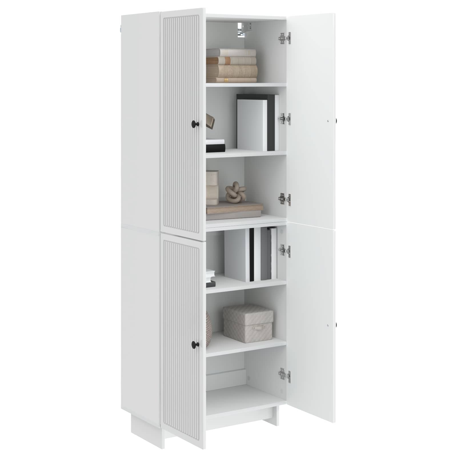 vidaXL Cabinet Set 2 pcs High Gloss White 66 x 34.5 x 90 cm 3