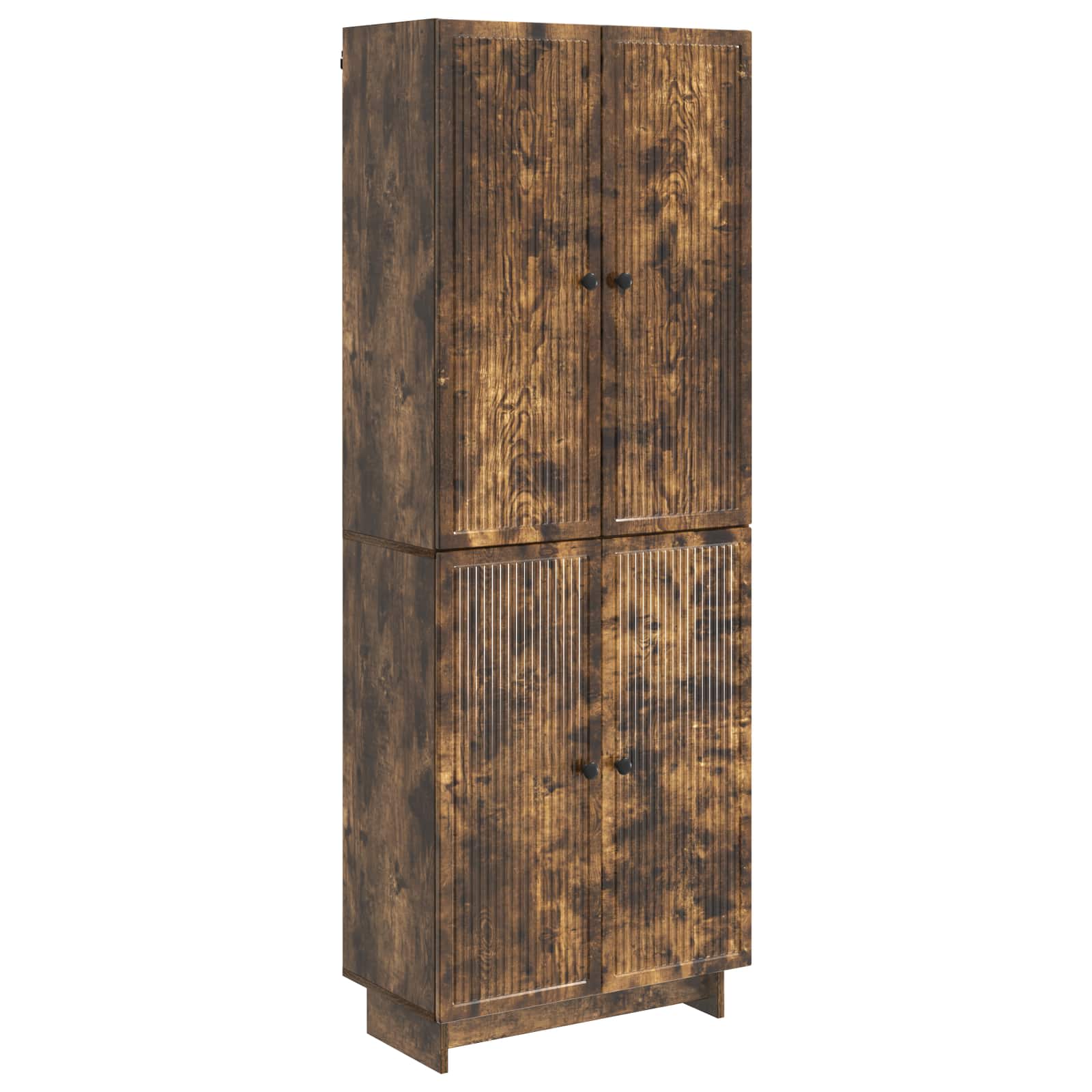 vidaXL Cabinet Set 2 pcs Smoked Oak 66 x 34.5 x 90 cm Engineered Wood 2