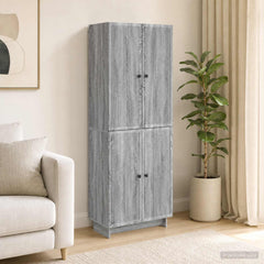 vidaXL Cabinet Set 2 pcs Grey Sonoma 66 x 34.5 x 90 cm Engineered Wood 1