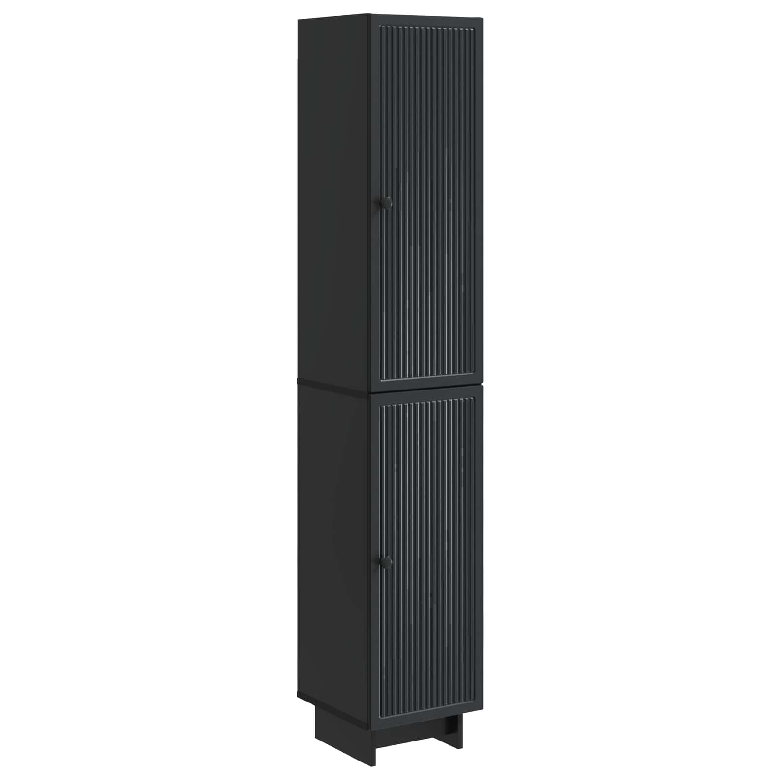 vidaXL Cabinet Set 2 pcs Black 34.5 x 33 x 90 cm Engineered Wood 2