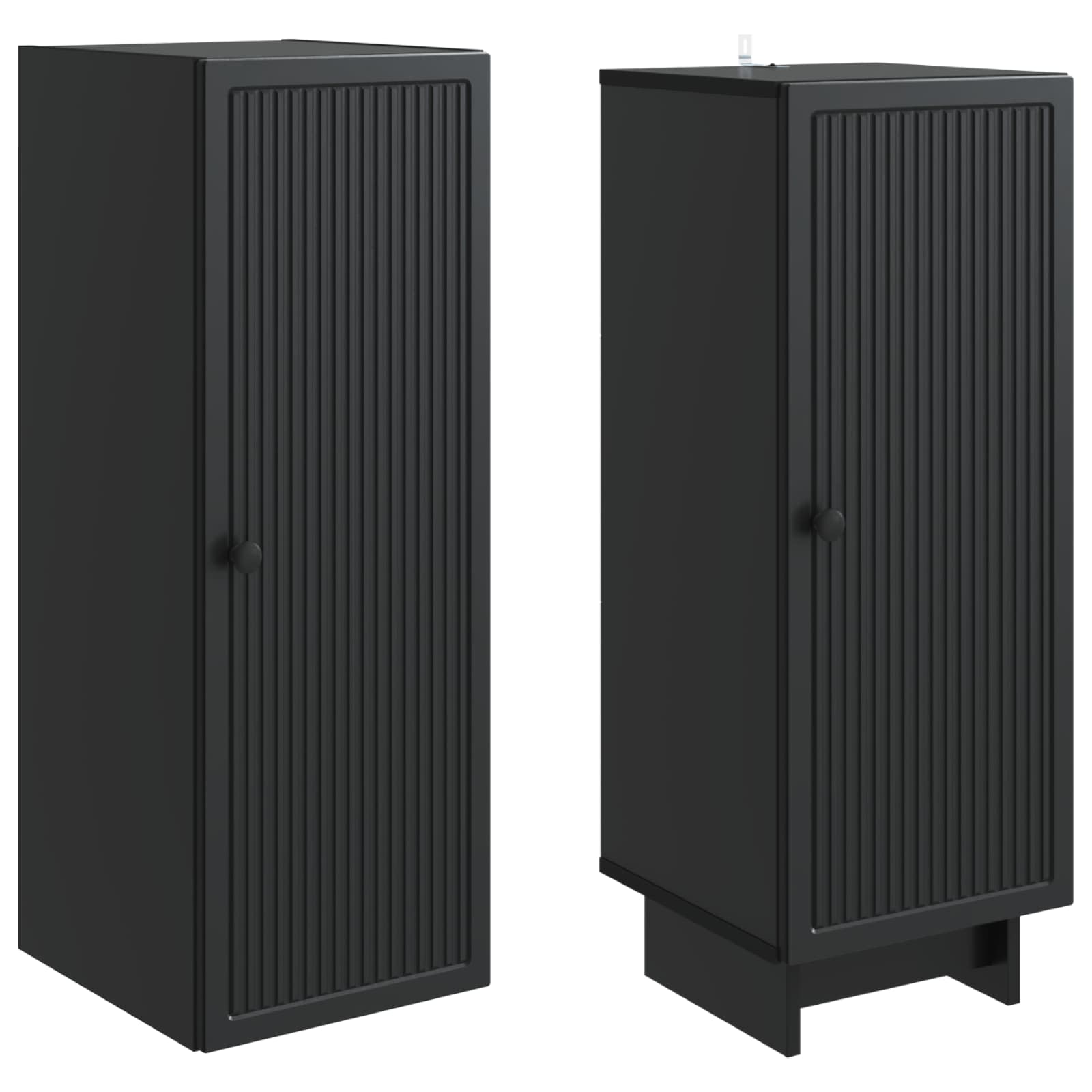 vidaXL Cabinet Set 2 pcs Black 34.5 x 33 x 90 cm Engineered Wood 4