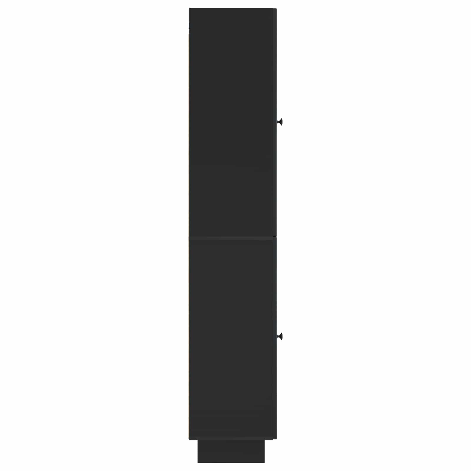 vidaXL Cabinet Set 2 pcs Black 34.5 x 33 x 90 cm Engineered Wood 6
