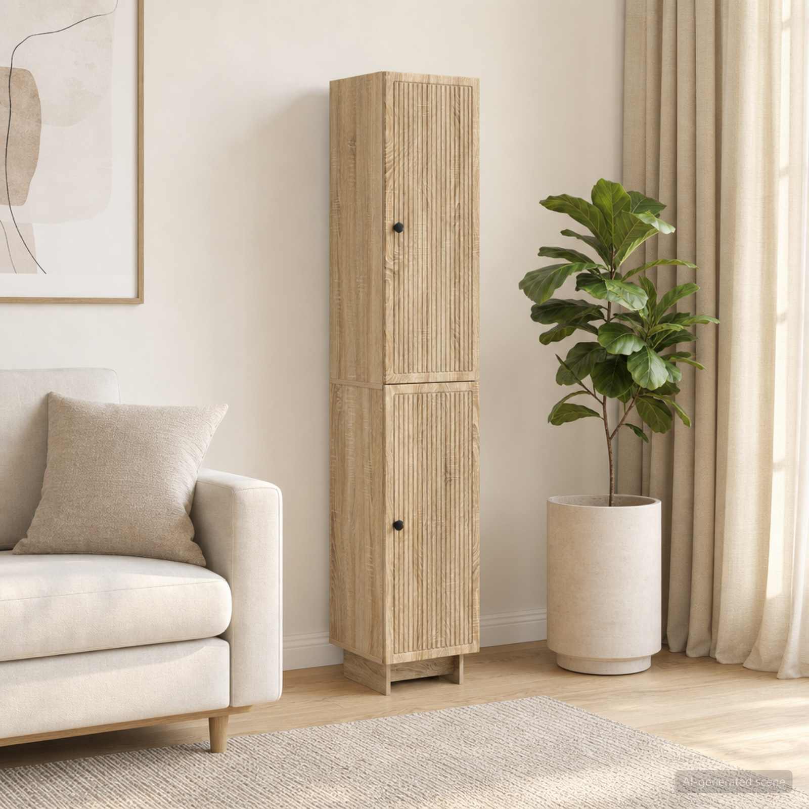 vidaXL Cabinet Set 2 pcs Sonoma Oak 34.5 x 33 x 90 cm Engineered Wood 1
