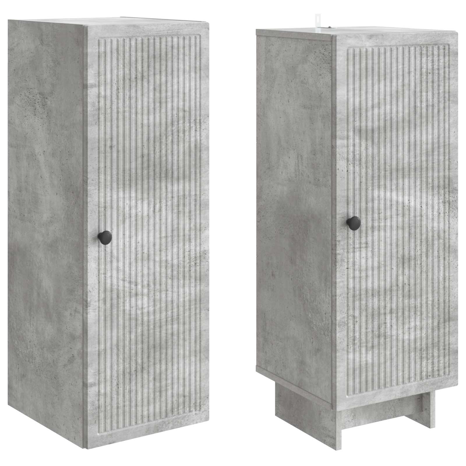 vidaXL Cabinet Set 2 pcs Concrete Grey 34.5 x 33 x 90 cm 4
