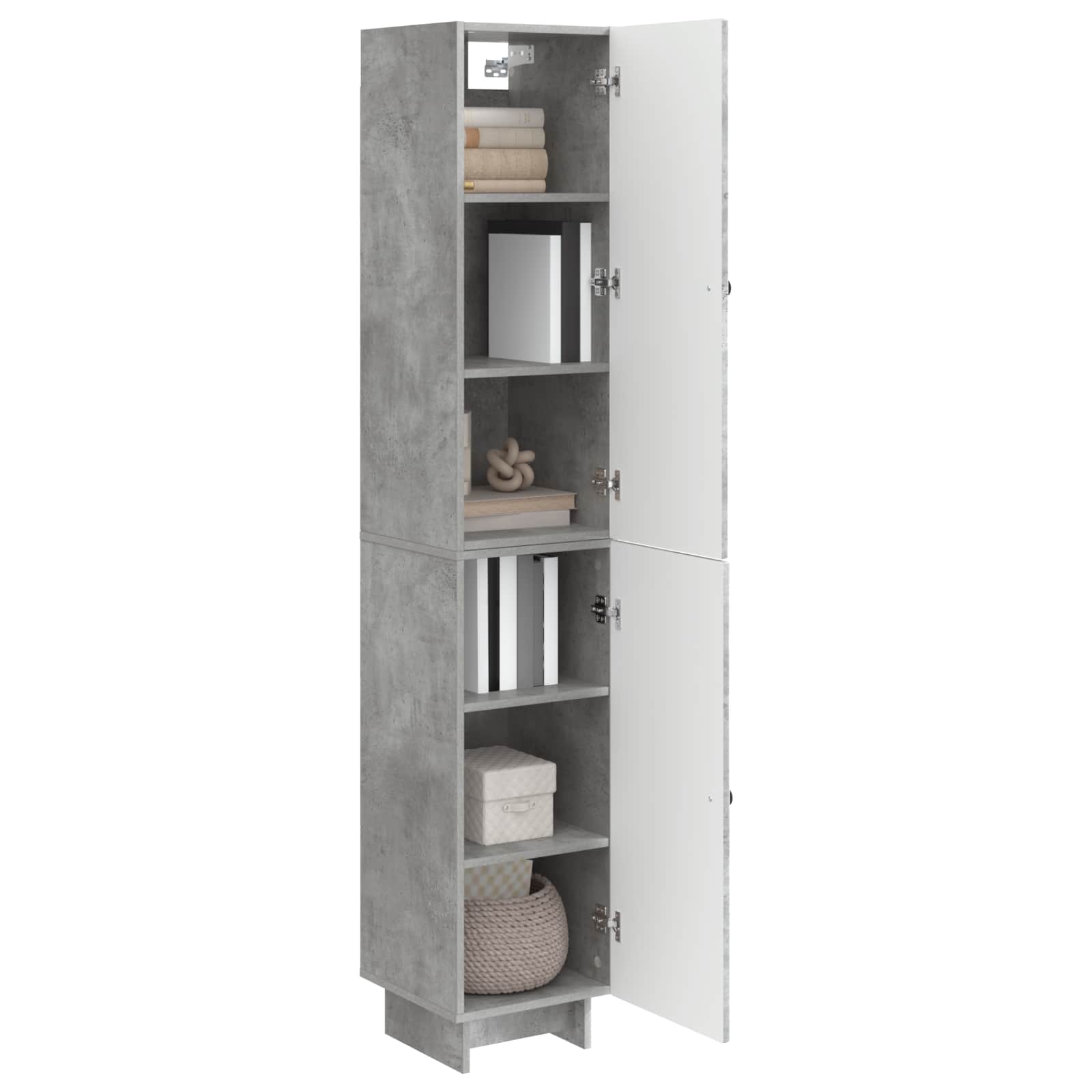 vidaXL Cabinet Set 2 pcs Concrete Grey 34.5 x 33 x 90 cm 3
