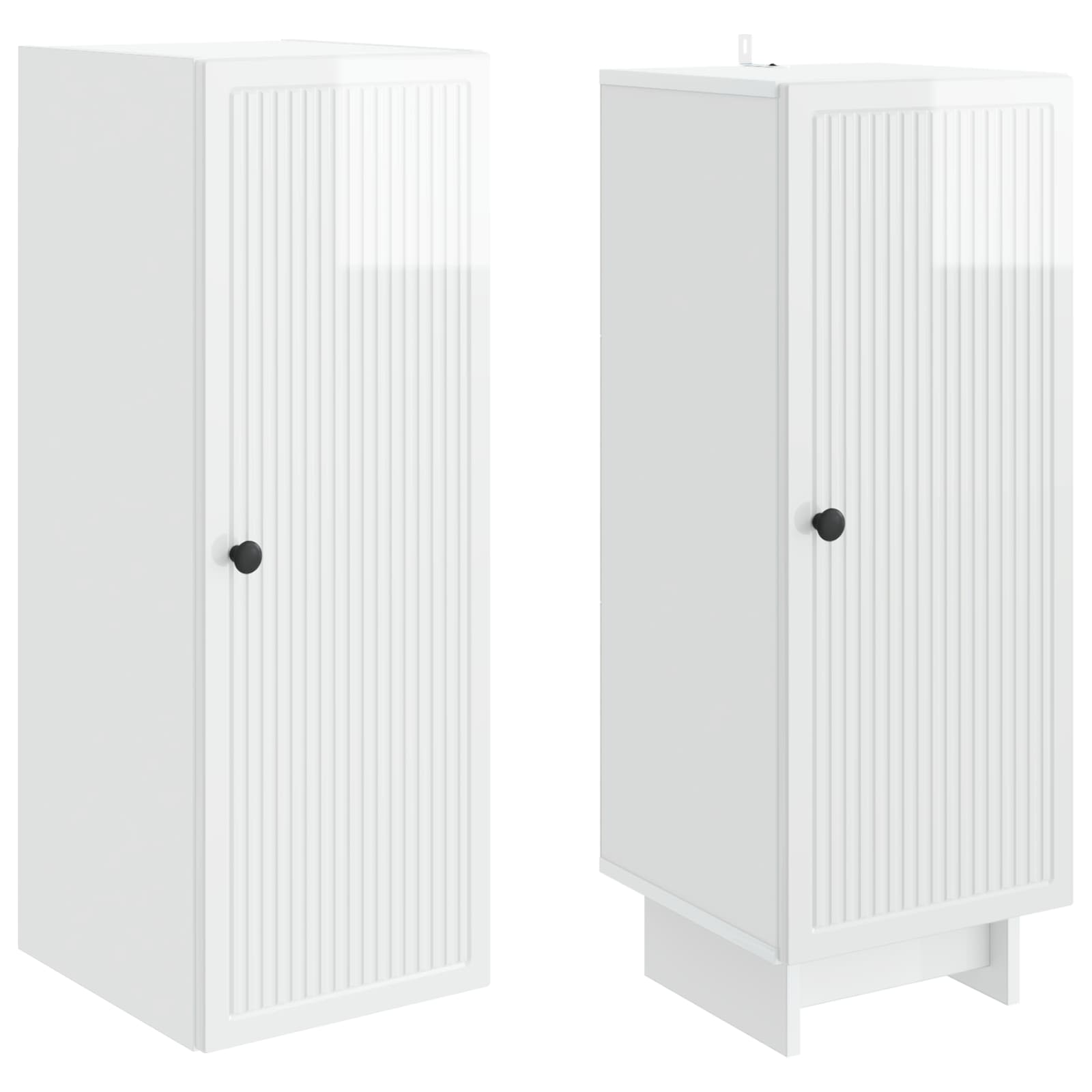 vidaXL Cabinet Set 2 pcs High Gloss White 34.5 x 33 x 90 cm 4