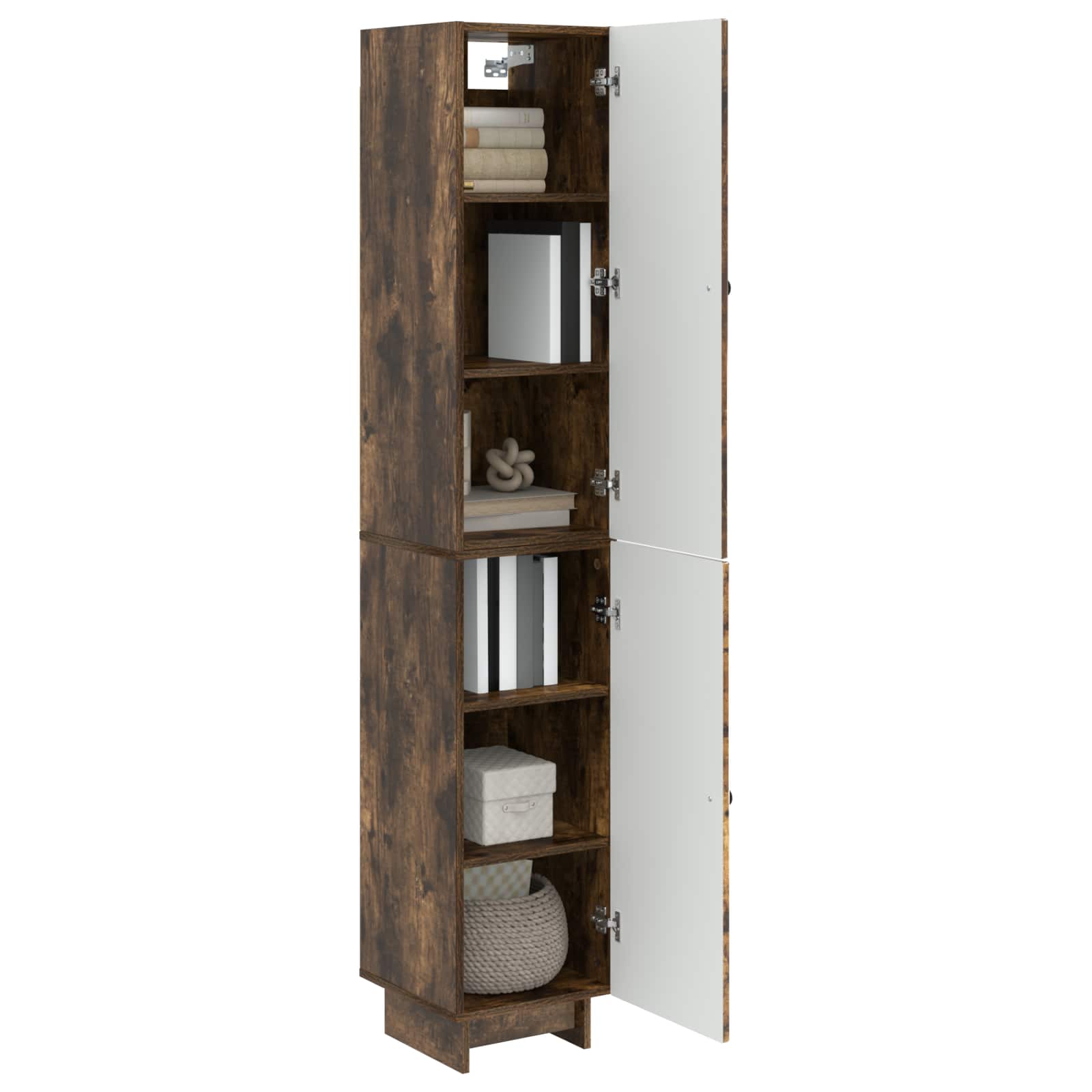 vidaXL Cabinet Set 2 pcs Smoked Oak 34.5 x 33 x 90 cm Engineered Wood 3