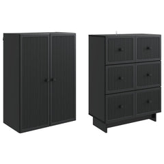 vidaXL Cabinet Set 2 pcs 66 x 34.5 x 90 cm Engineered Wood 4