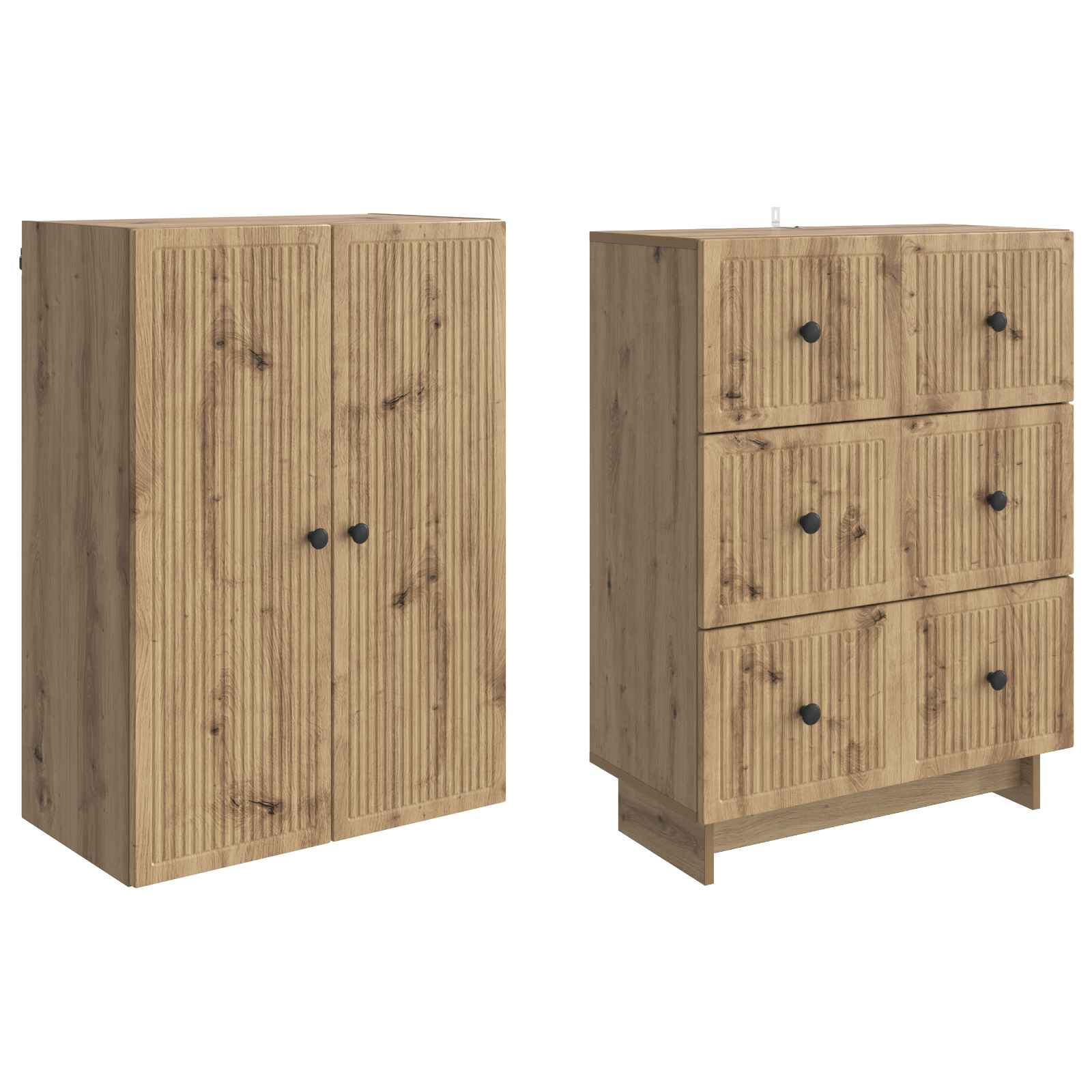 vidaXL Cabinet Set 2 pcs Engineered Wood 4