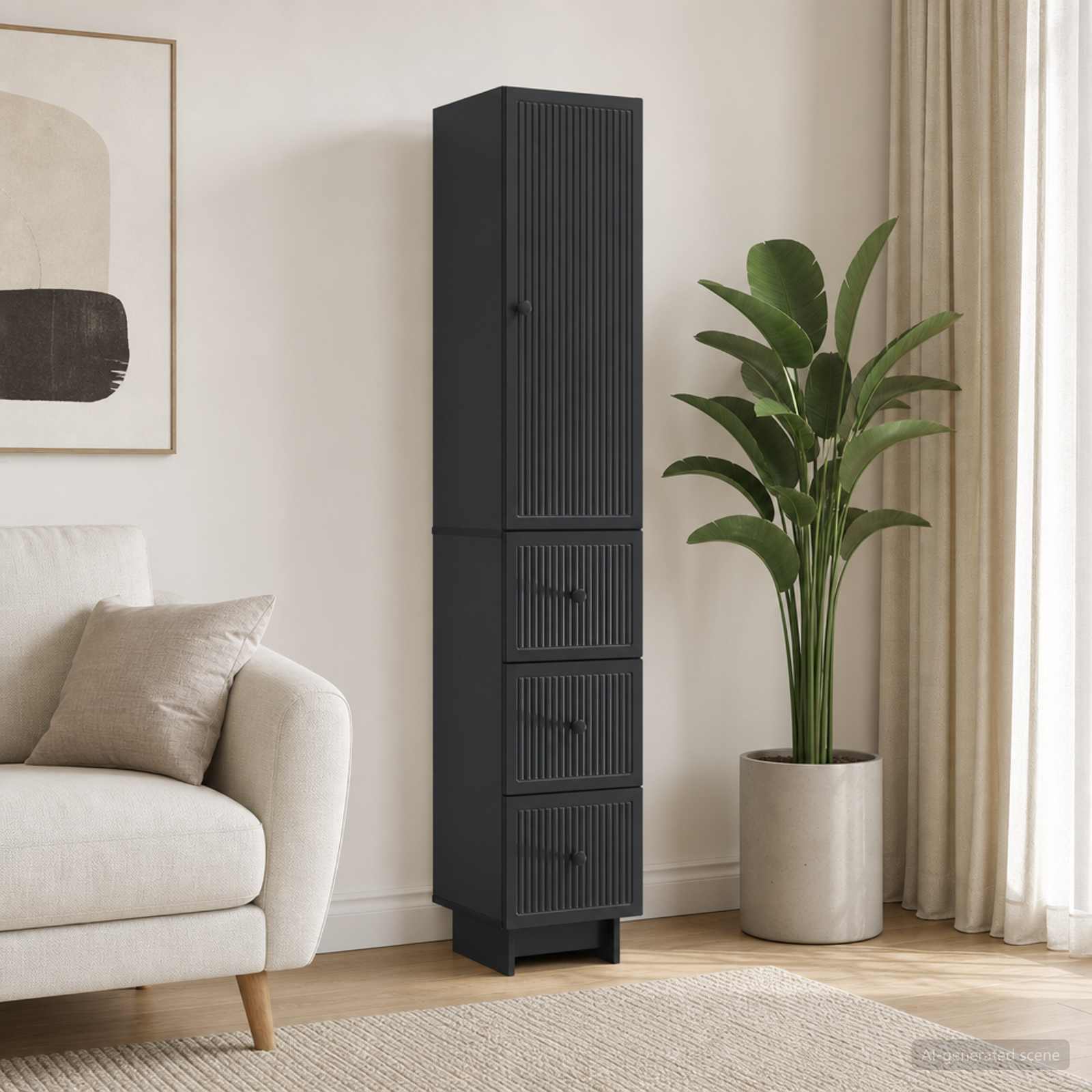 vidaXL Cabinet Set 2 pcs 33 x 34.5 x 90 cm Engineered Wood 1