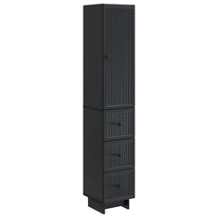 Cabinet Set 2 pcs Engineered Wood Black