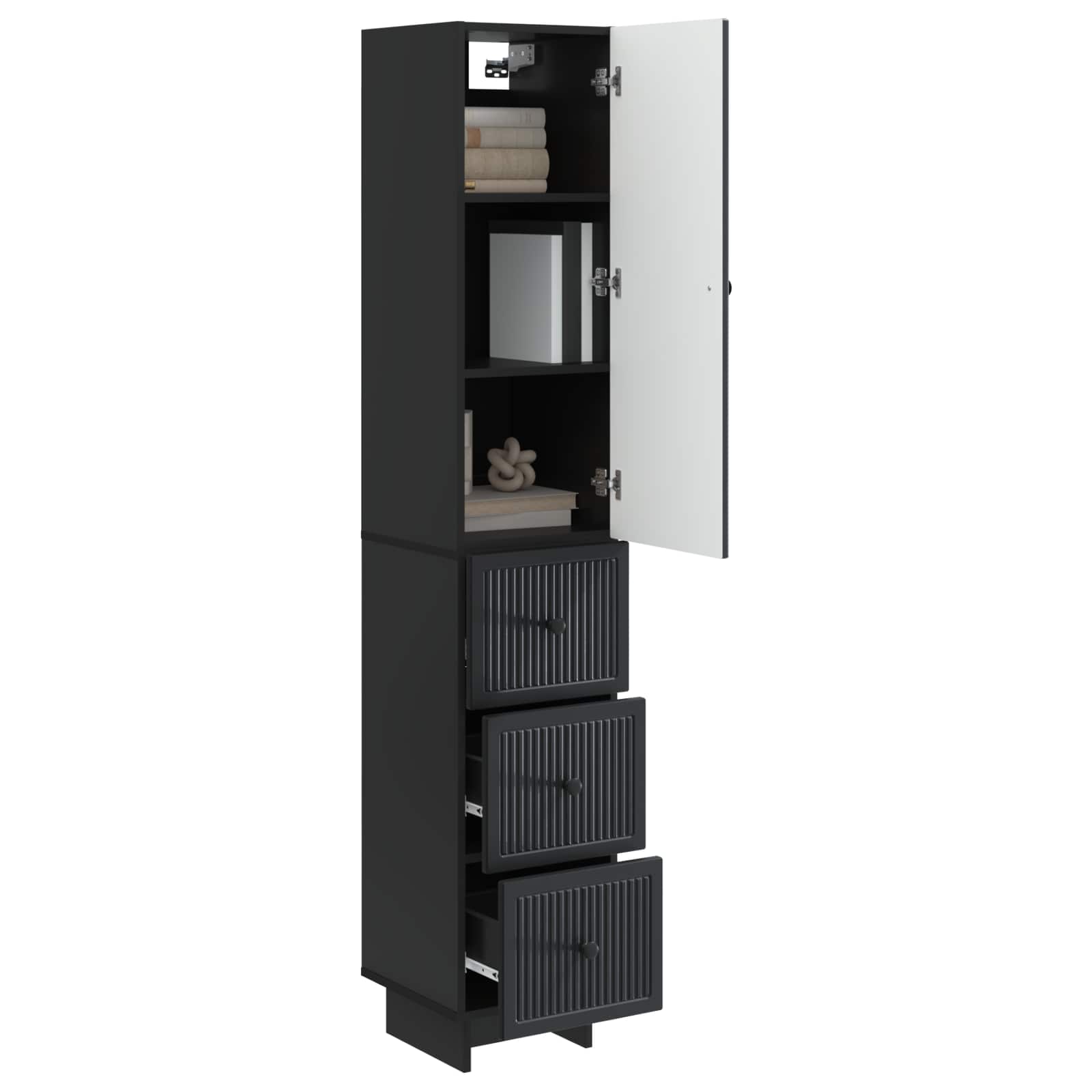 vidaXL Cabinet Set 2 pcs 33 x 34.5 x 90 cm Engineered Wood 3