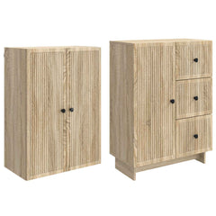 Cabinet Set 2 pcs Engineered Wood Sonoma oak