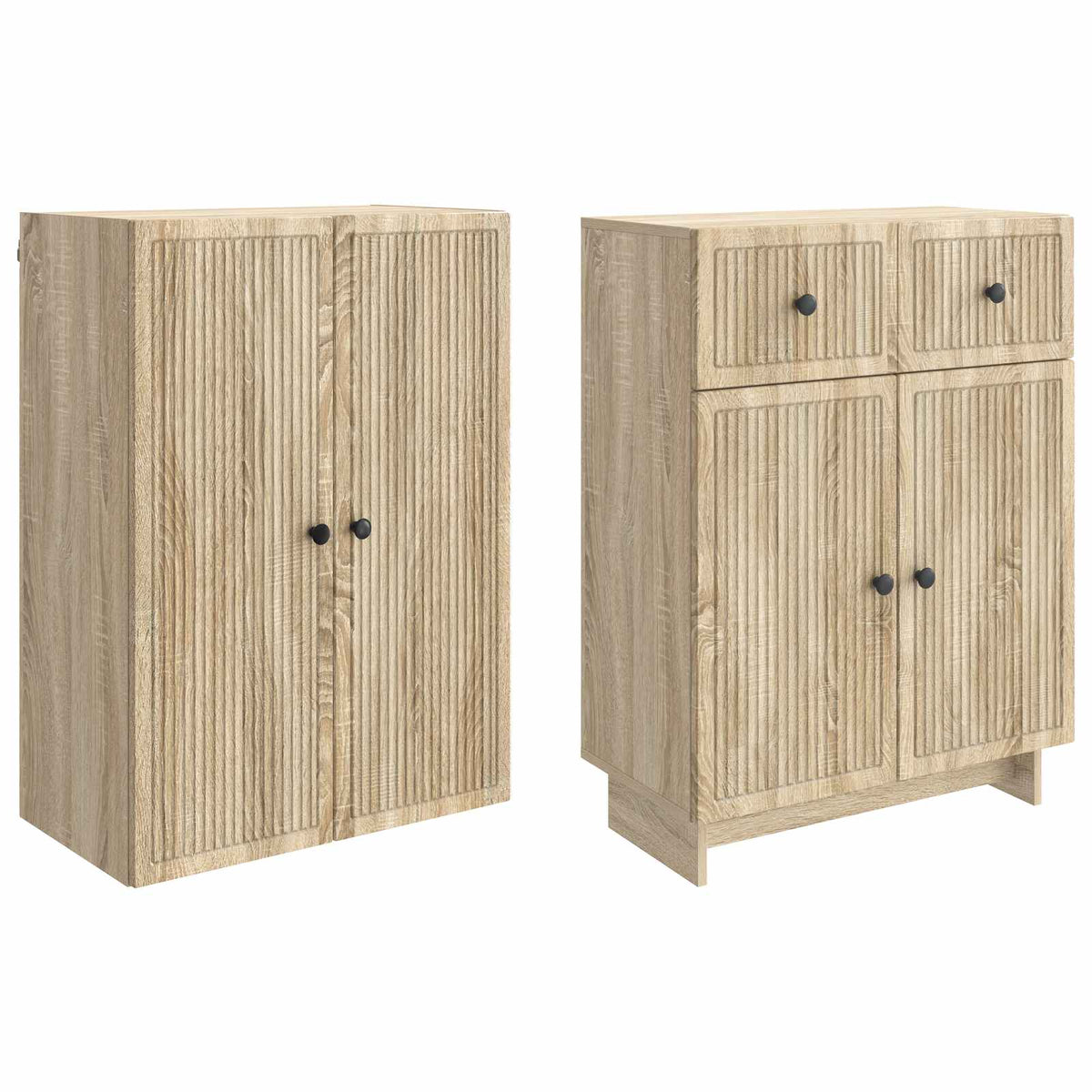 Cabinet Set 2 pcs Engineered Wood Sonoma oak