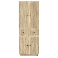 Cabinet Set 2 pcs Engineered Wood Sonoma oak
