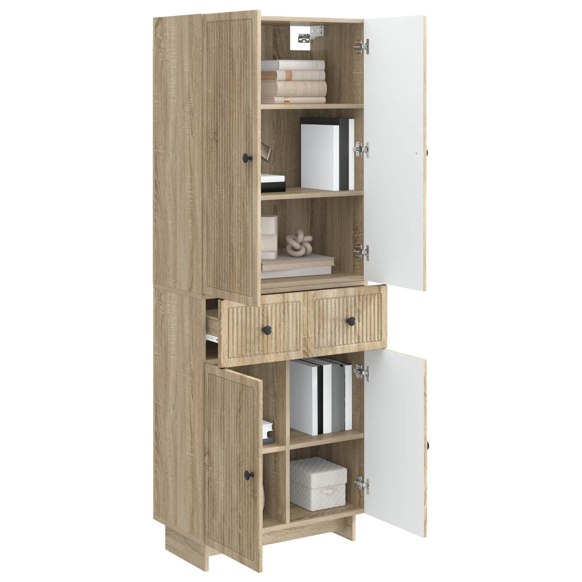 Cabinet Set 2 pcs Engineered Wood Sonoma oak