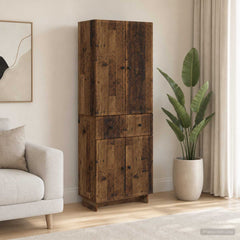 Cabinet Set 2 pcs Engineered Wood Old wood