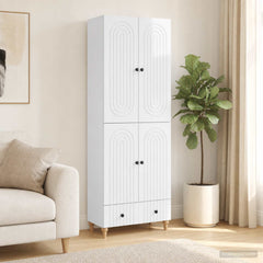Cabinet Set 2 pcs Engineered Wood High gloss white