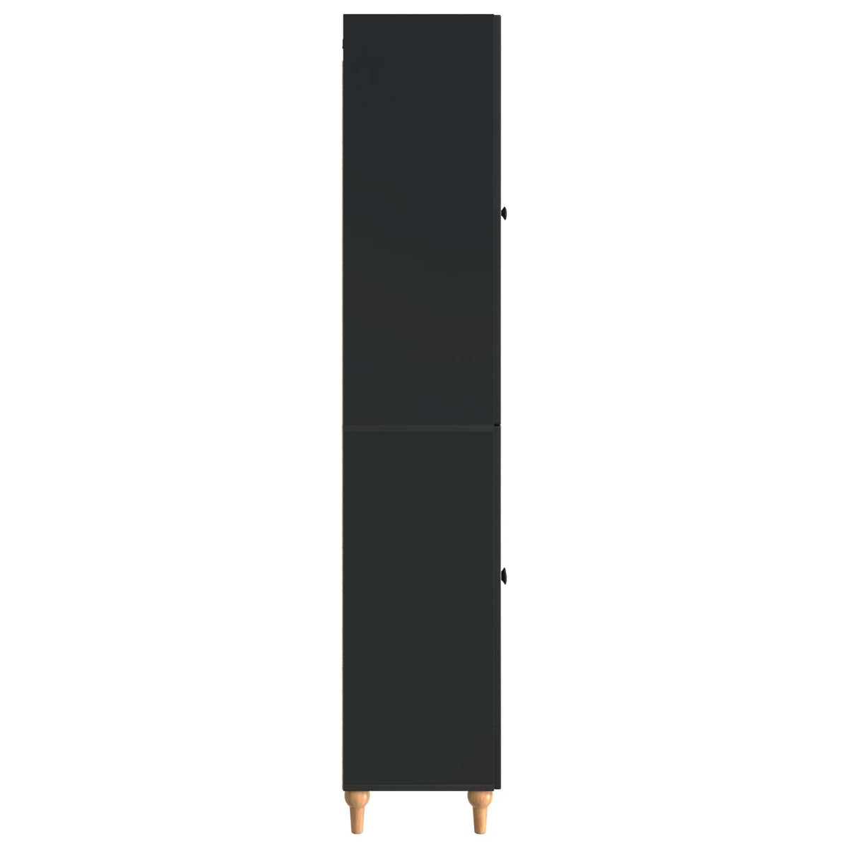 Cabinet Set 2 pcs Engineered Wood Black