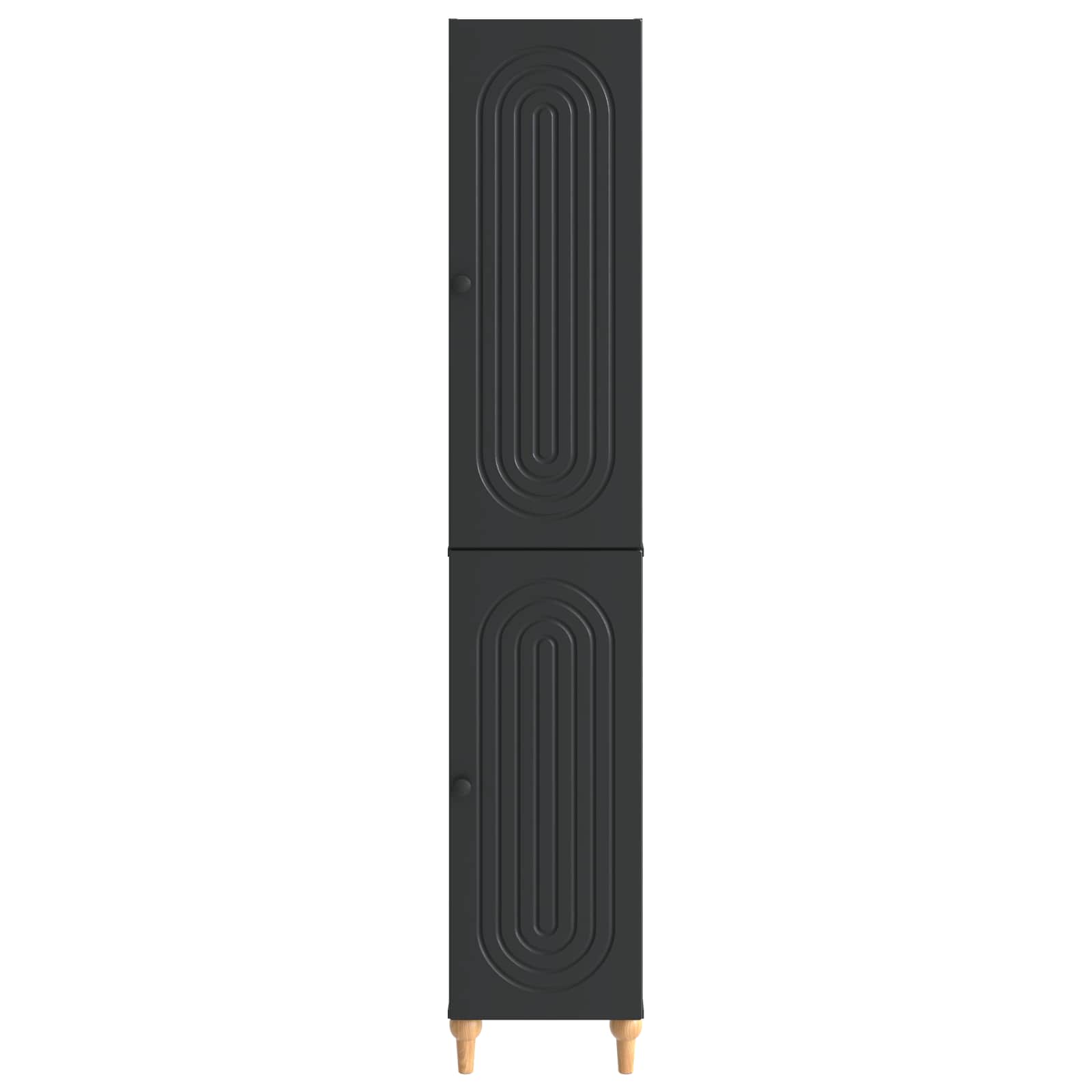 vidaXL Cabinet Set 2 pcs Black Engineered Wood 5