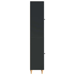 vidaXL Cabinet Set 2 pcs Black Engineered Wood 6