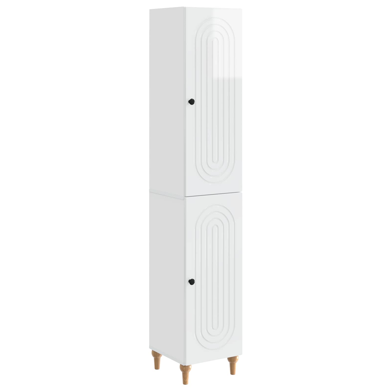 vidaXL Cabinet Set 2 pcs High Gloss White Engineered Wood 2