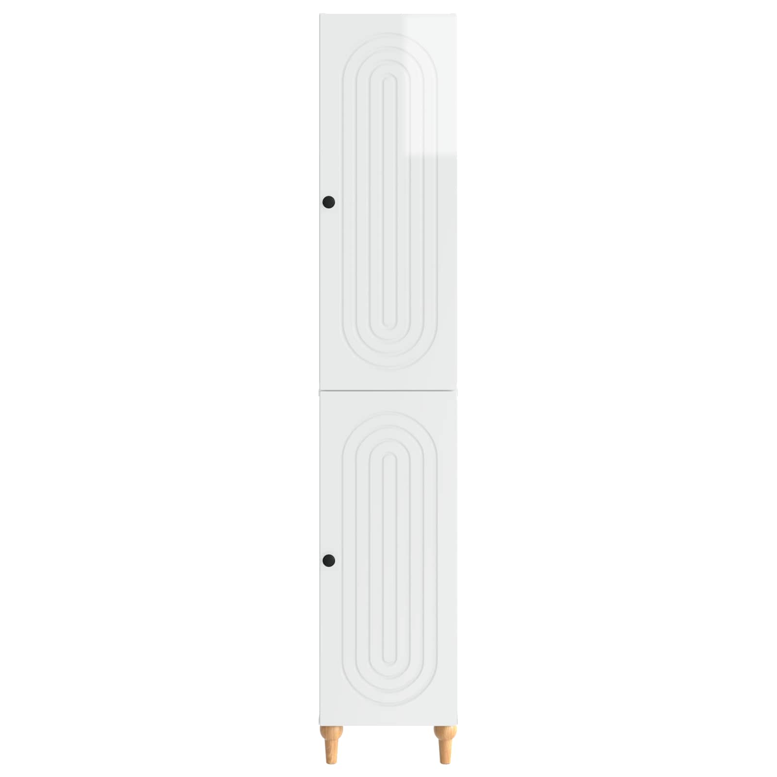 vidaXL Cabinet Set 2 pcs High Gloss White Engineered Wood 5