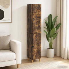 vidaXL Cabinet Set 2 pcs Smoked Oak Engineered Wood 1