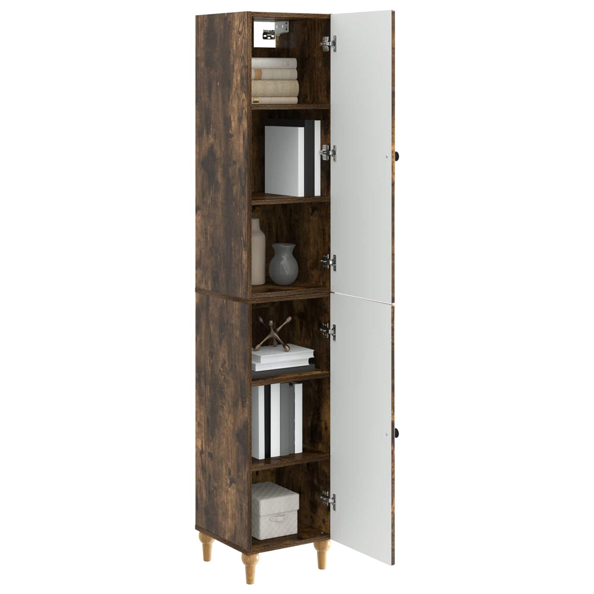 vidaXL Cabinet Set 2 pcs Smoked Oak Engineered Wood 3