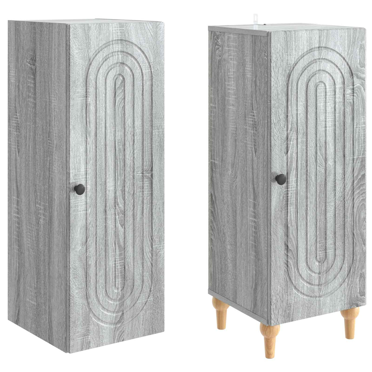 vidaXL Cabinet Set 2 pcs Grey Sonoma Engineered Wood 4